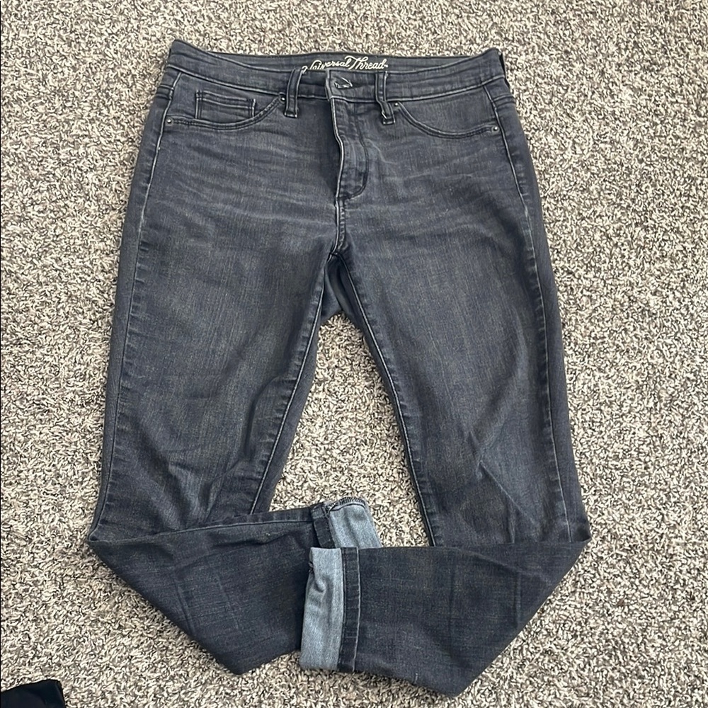 Universal Thread Dark Gray Women's High Rise Jeggings Jeans